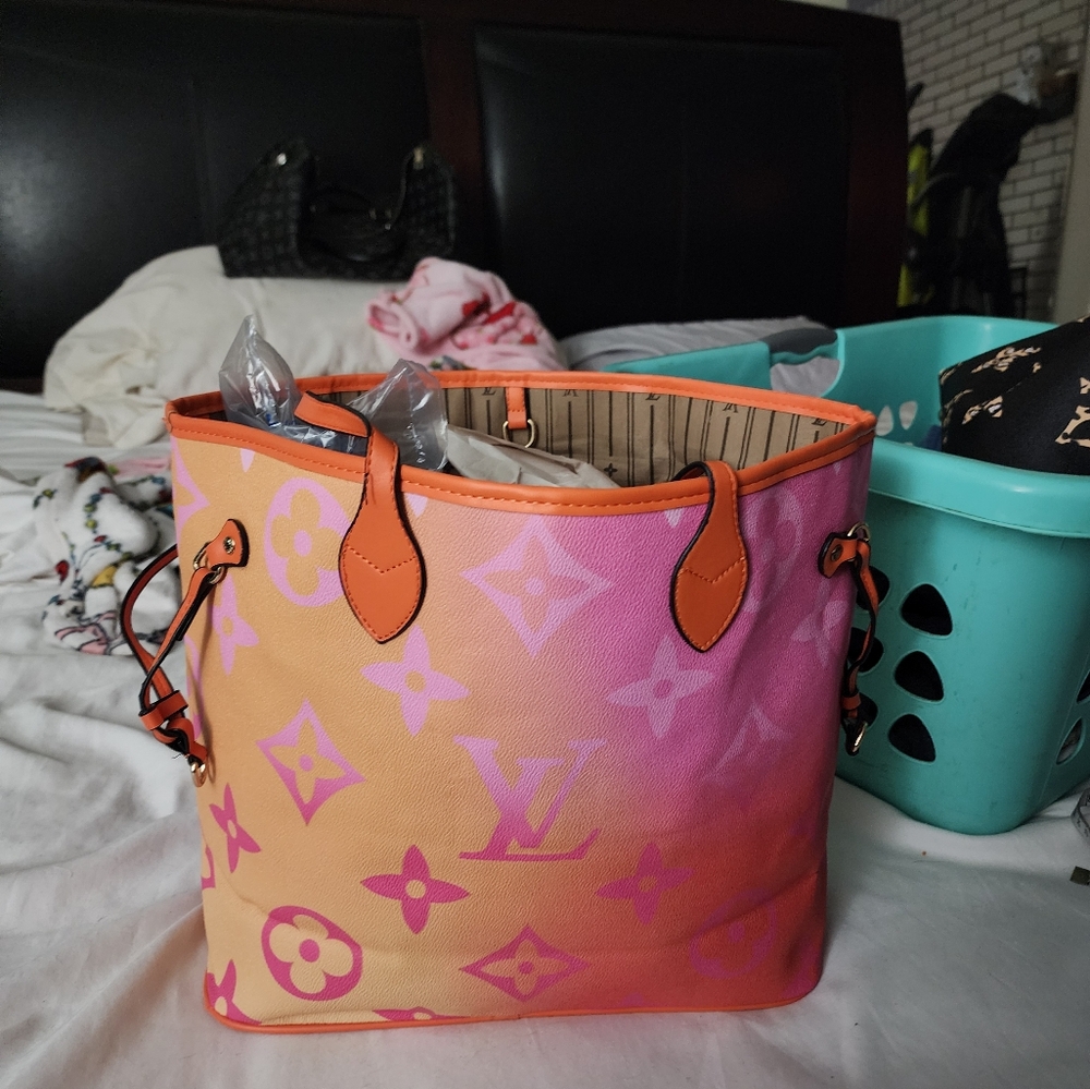 Affordable Fashion Finds Vibrant Pink and Orange Tote